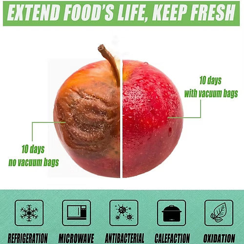 11 Pcs Reusable Vacuum Food Storage Bags