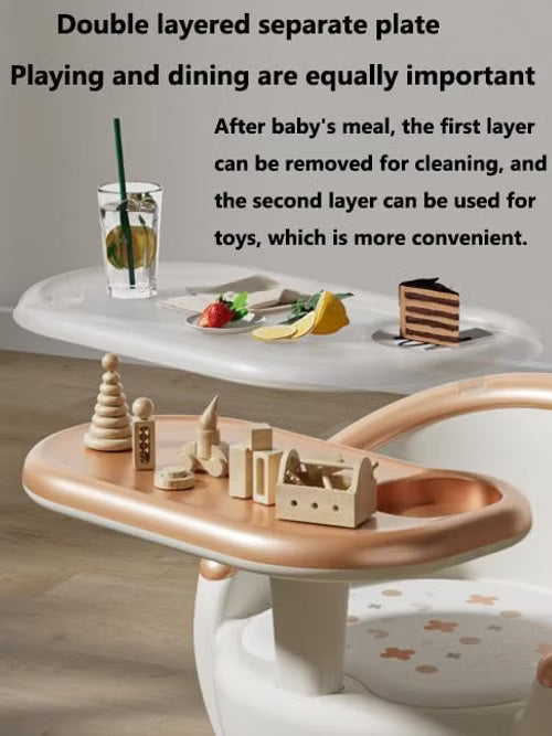 Baby Dining Chair,Portable Baby Mini High Chair with Funny Sound,Toddler Feeding