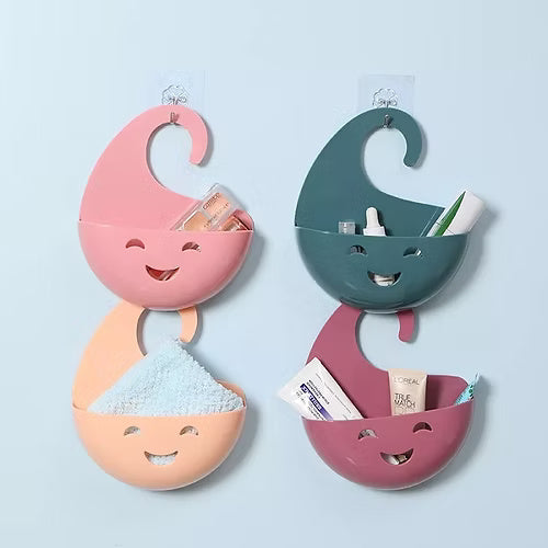 Wall Mounted Hanging Storage Basket (Random Color)