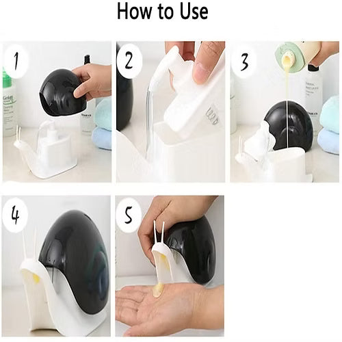 Snail-Shape Liquid Soap Dispenser (Random Colour)