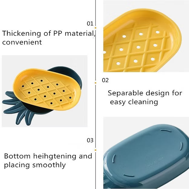 Pineapple Shaped Soap Box (Random Colors)
