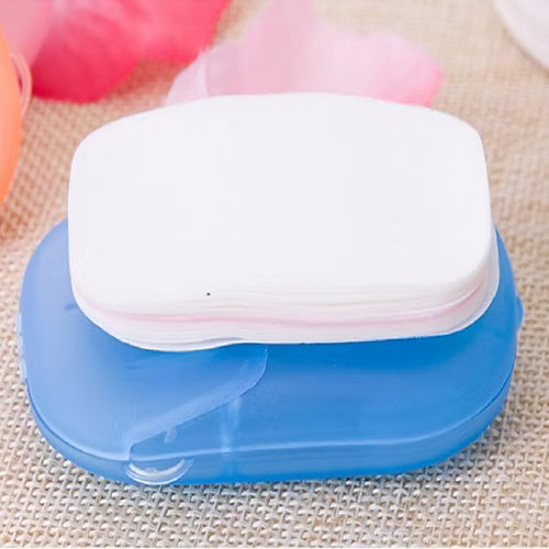 5 Pcs Portable Easy Carry Travel Soap Sheet Paper Dissolvable