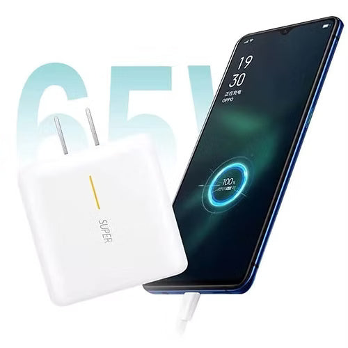 65W Flash Super VOOC Charger Compatible for Oppo