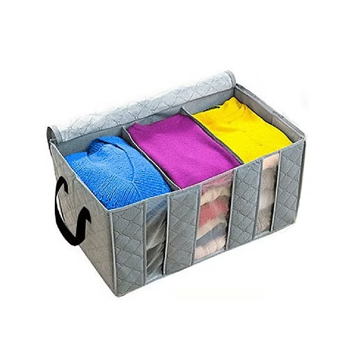 3 Partition Folding Storage Organizer (Random Colors)
