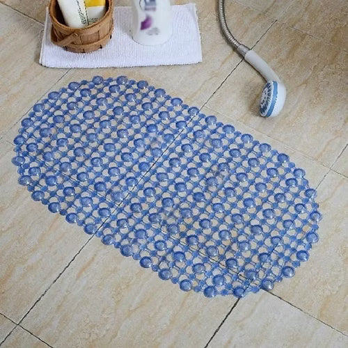 Silicone PVC Rubber Suction Shower Mat (Random Color)