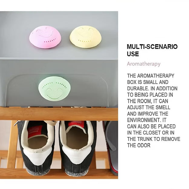 2 Pcs Cute Smiley Air Freshener (Random Colors)