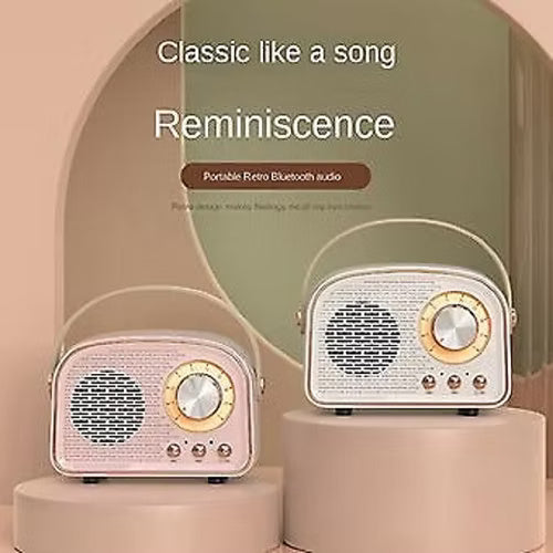 Classic Retro portable & wireless Bluetooth Speaker (Beige)