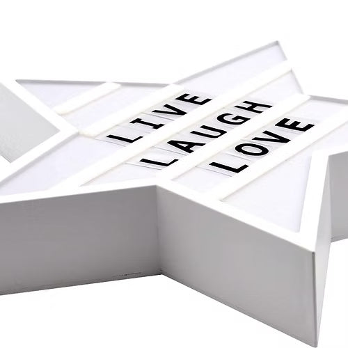 Star Shaped Cinematic Light Box With Letters and Symbols