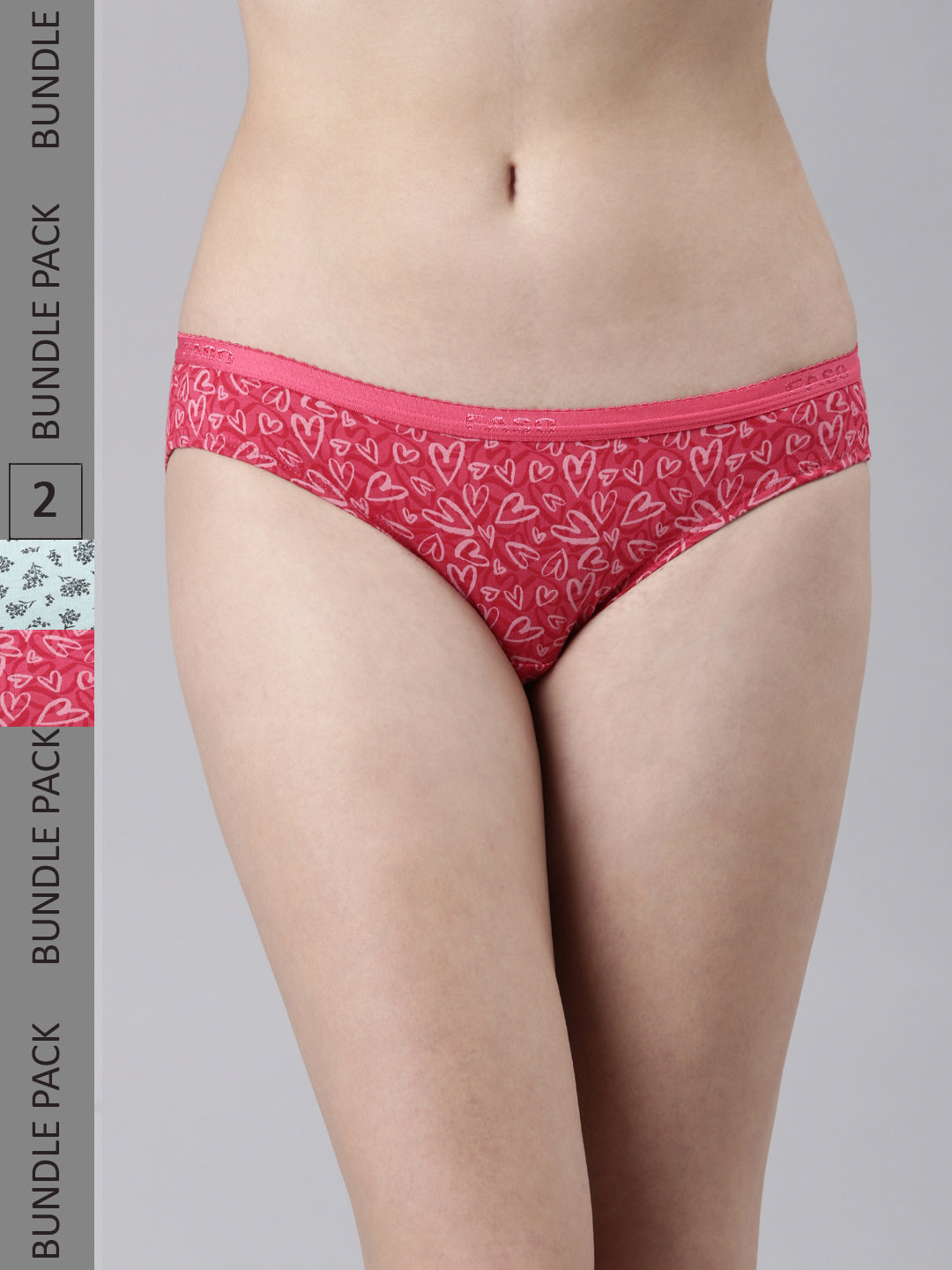 Suburbans LOW-RISE OUTER ELASTIC PRINTED BIKINI (PACK OF 2)