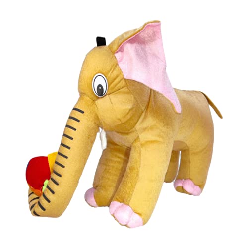 Toy Castle "Soft Toys Huggable Plush Baby Elephant with Multicolor Ball for Kids, Girls and Boys (Brown, Small)