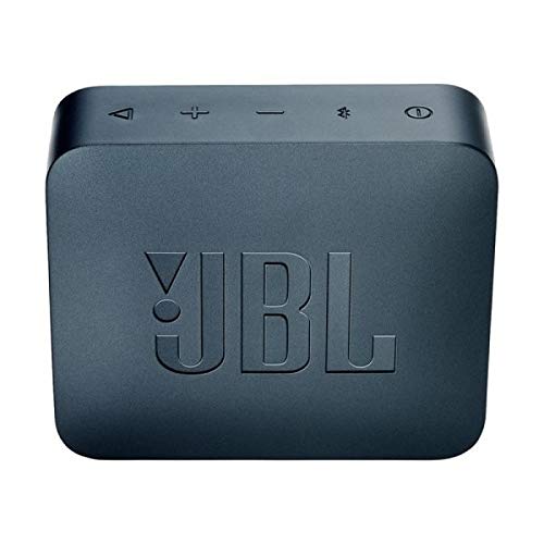 JBL Go 2, Wireless Portable Bluetooth Speaker with Mic, Signature Sound, Vibrant Color Options with IPX7 Waterproof (Black)
