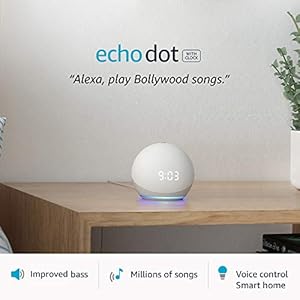 Echo Dot (4th Gen, 2020 release) with clock