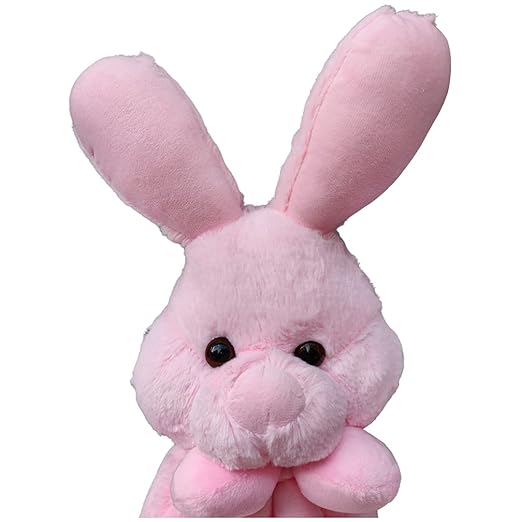 Toy Castle Huggable Rabbit Plush Soft Toy Cartoon Animal Big Ears Bunny Stuffed Doll for Kids, Boys and Girls | Made in India (Pink, Medium)