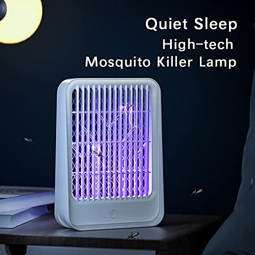 KolorFish 2021 Portable Electric USB Killer Mosquito Lamp UV LED Light, Indoor Outdoor Wall Mount Noiseless No Radiation (White)