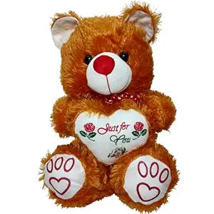 Toy Castle Huggable Happy Raksha Bandhan Teddy Bear with Heart & Bow Tie for Kids, Boys and Girls | Made in India (Brown, Medium)