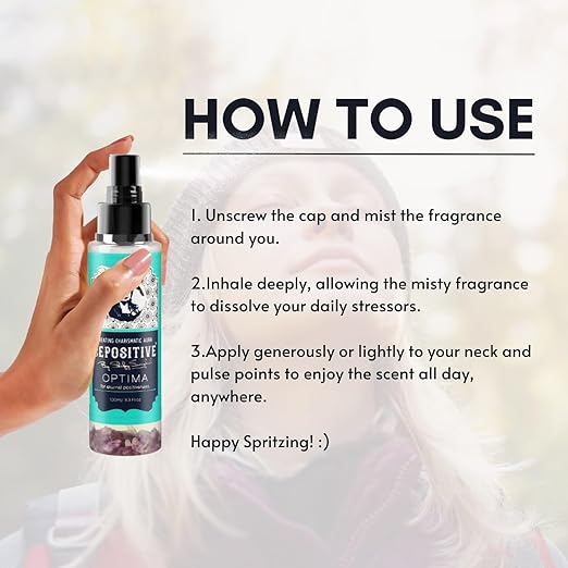 BEPOSITIVE Optima For Eternal Positiveness For Men & Women For positive transformation in daily life, Infused with crystals, Long Lasting Perfume (100 ml) Pack of 1