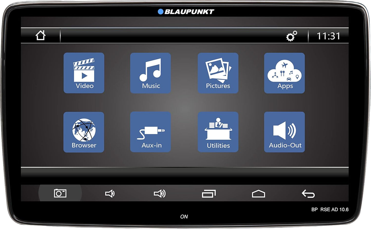 BLAUPUNKT RSE-10.1” inches Car Rear seat Screen, Android v9.0, Capacitive Touch -1920×1080 Pixels, 2GB/16GB, HDMI Input Built-in Speaker
