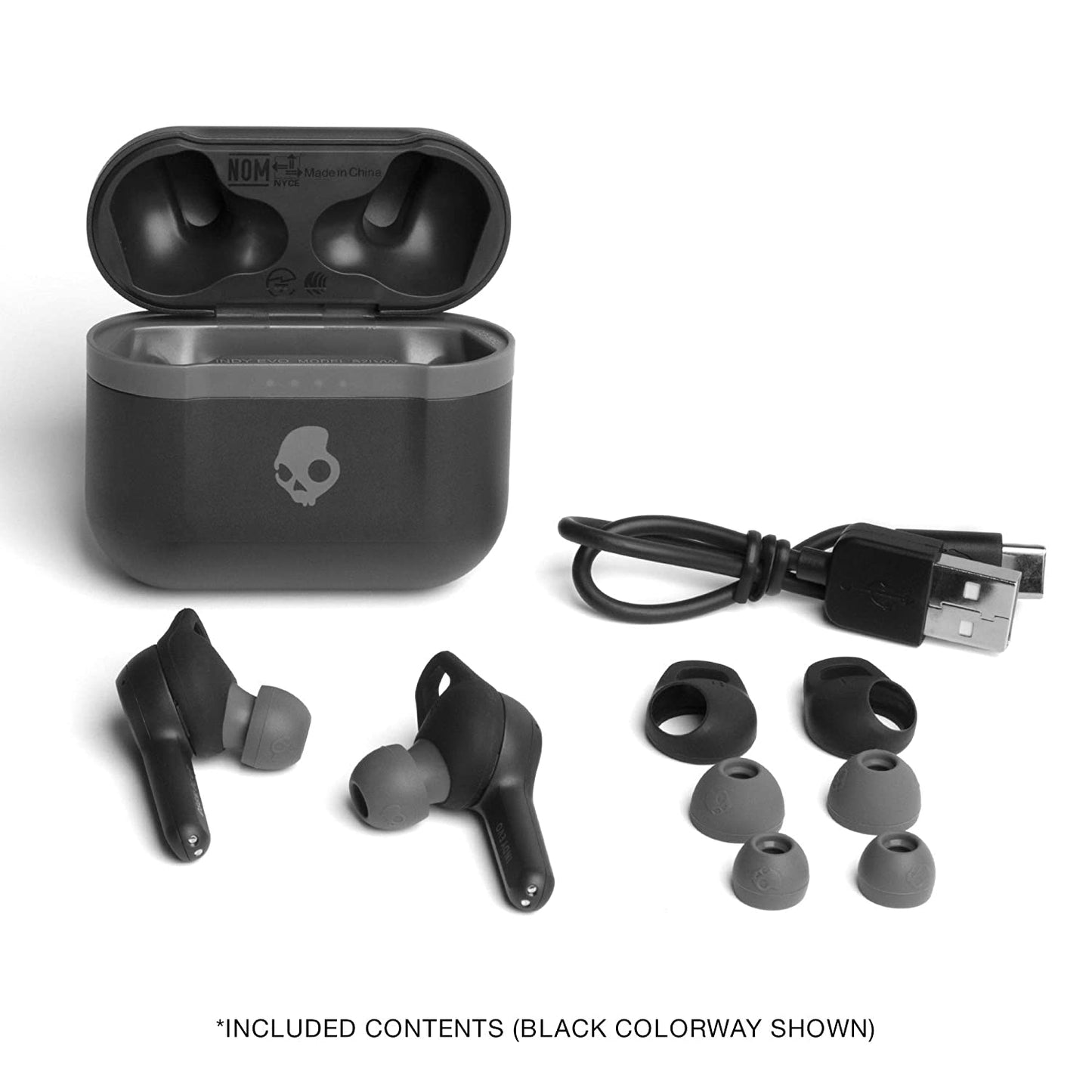 Skullcandy Indy Evo Truly Wireless in Ear Earbuds with Mic (Black)