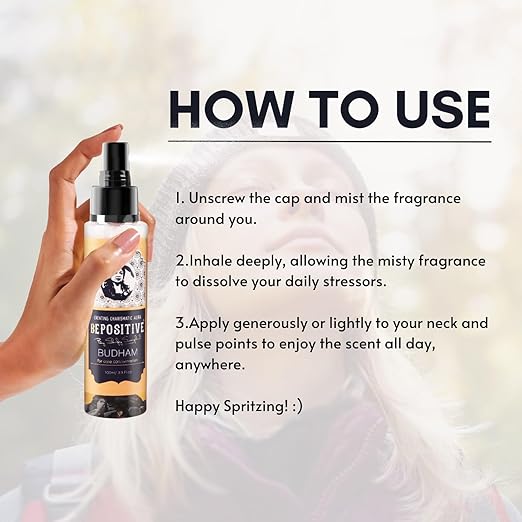 BEPOSITIVE Budham For Core concentration For Men & Women, For Enhances Focus and Performance, Secret of Success in a Fragrance, Long Lasting Perfume (100 ml) Pack of 3