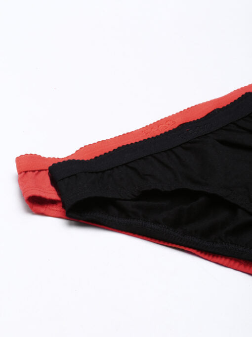 Suburbans OUTER ELSTIC WAISTBAND SOLID BIKINI (PACK OF 2)