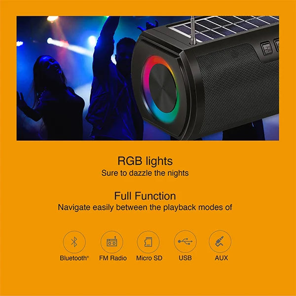FINGERS SolarHunk2 8 W Bluetooth Party Speaker