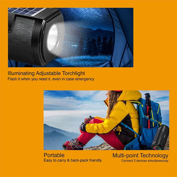 FINGERS SolarHunk2 8 W Bluetooth Party Speaker