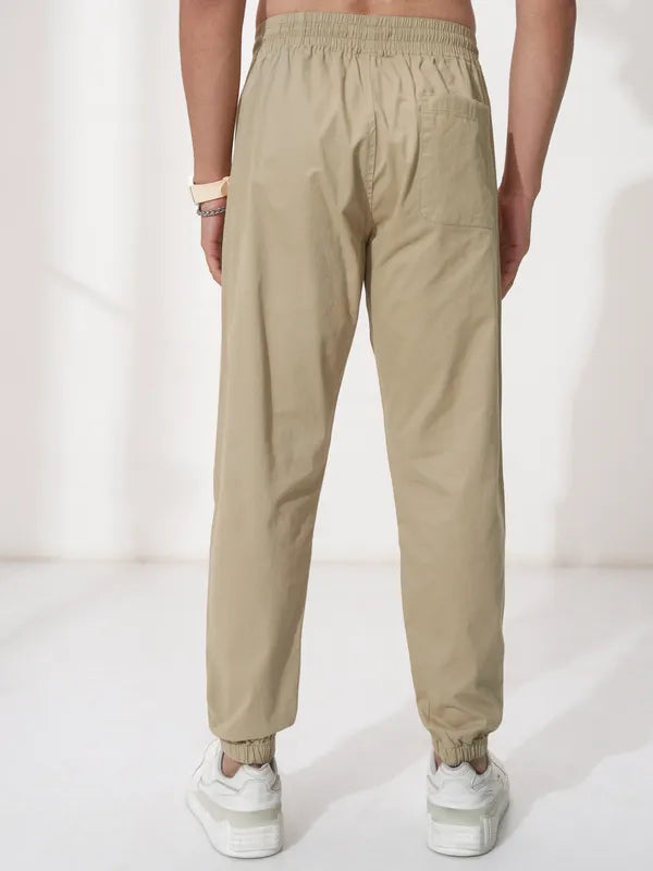 Suburbans  Men Brown Solid Straight Fit Joggers