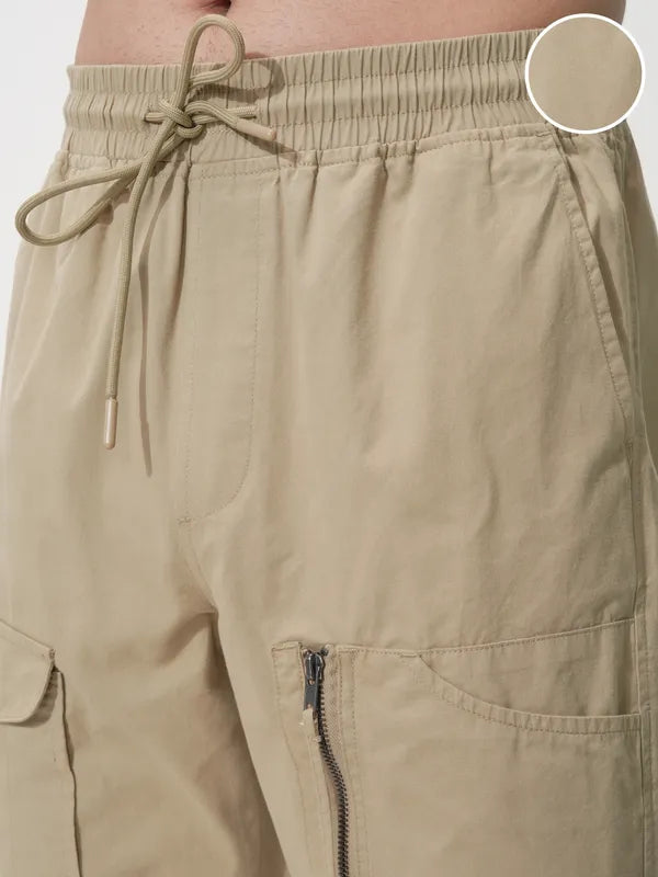 Suburbans  Men Brown Solid Straight Fit Joggers
