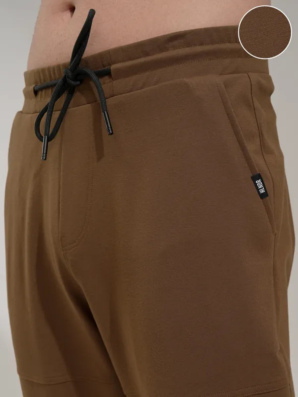 Suburbans  Men Brown Relaxed Fit Solid Cargos