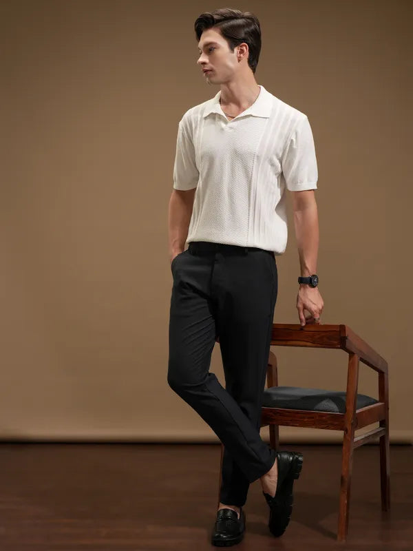 Suburbans Men White Printed Round Neck T-Shirts