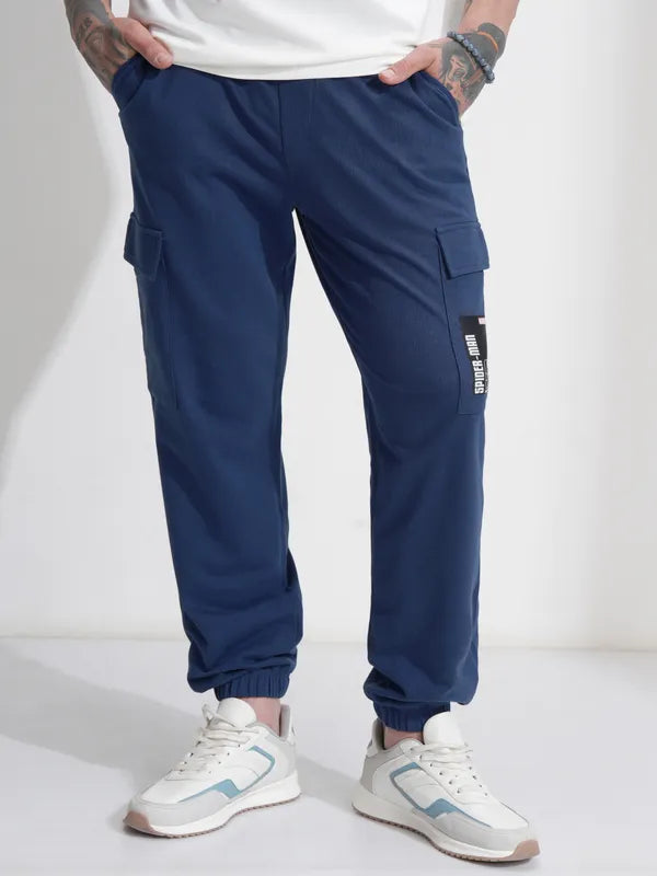 Suburbans Men Navy Blue Spider-Man Relaxed Fit Solid Cargos