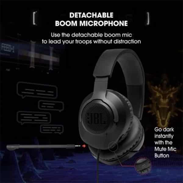 JBL Quantum 100 Wired Over-Ear Gaming Headset With Mic