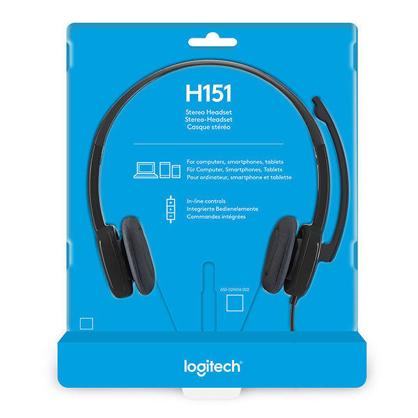 Logitech H151 Wired On Ear Headphones With Mic