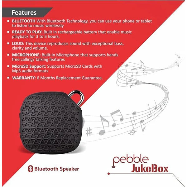 Pebble Jukebox Bluetooth Wireless Speaker