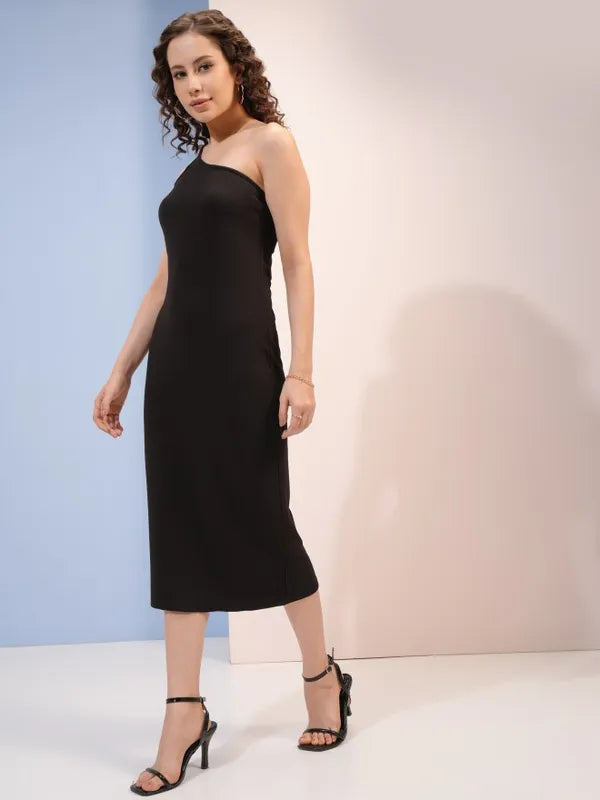 Suburbans Women Black Solid Bodycon Dresses