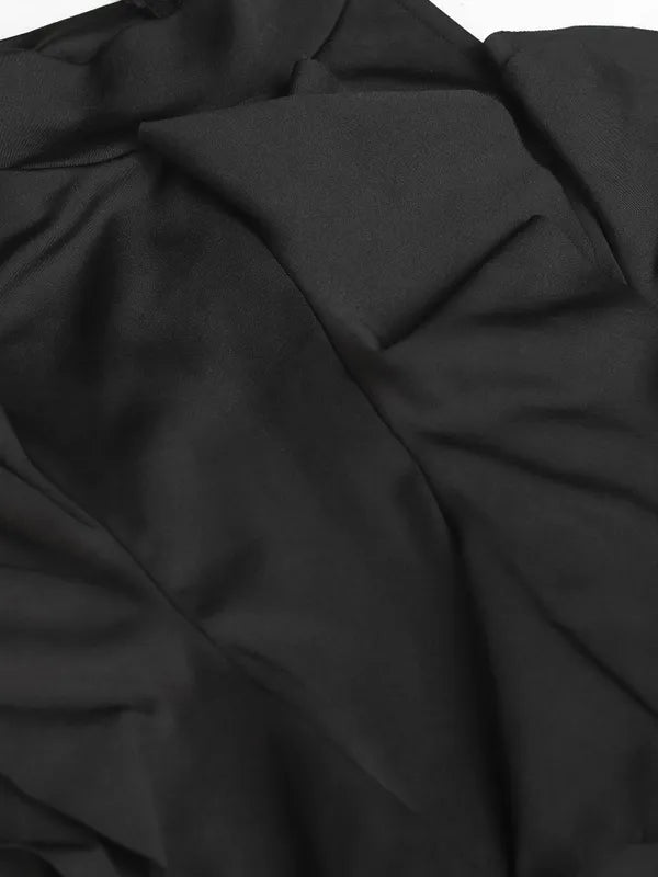 Suburbans  Women Black Solid Bodycon Dress
