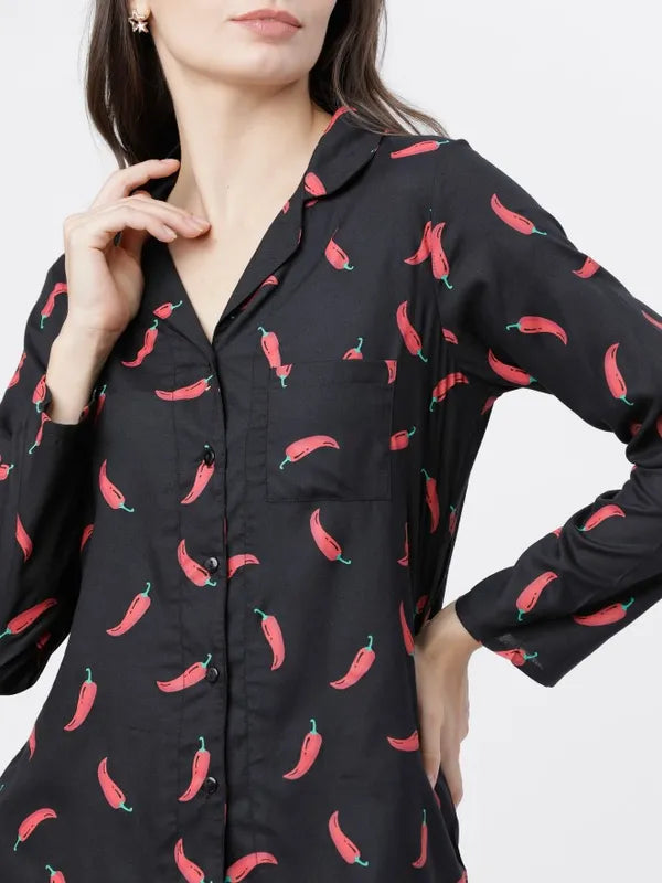 Suburbans Printed Regular Fit Sleep Shirts