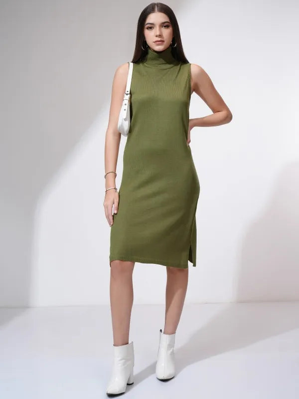 Suburbans  Women Grey Solid Bodycon Dress