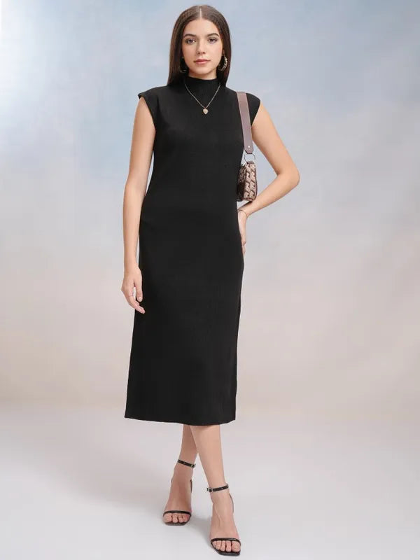 Suburbans  Women Black Solid Bodycon Dress