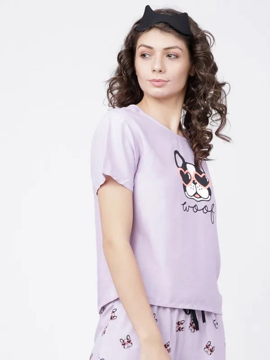 Suburbans  Printed Lounge Top
