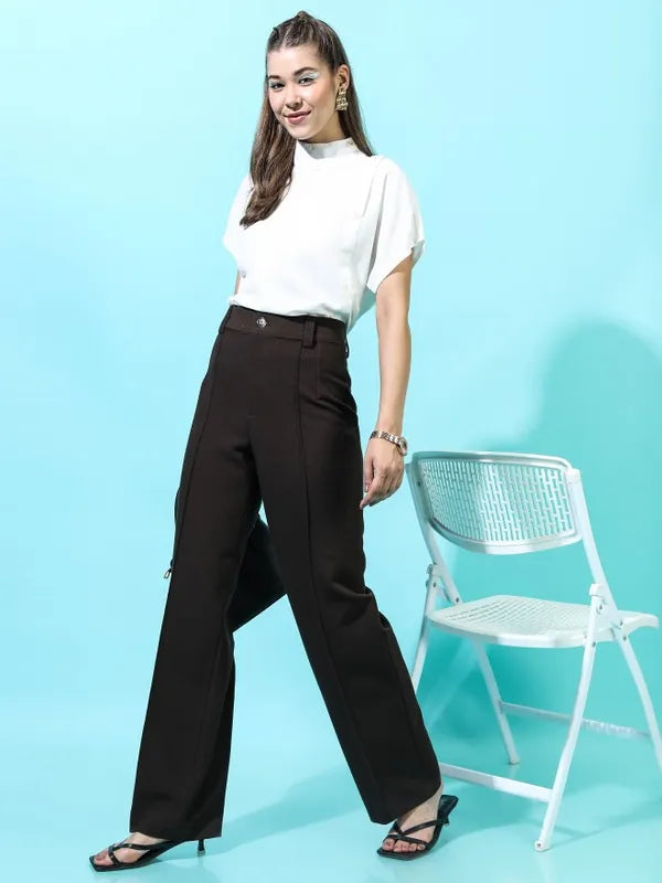 Suburbans Women White Solid Regular Tops