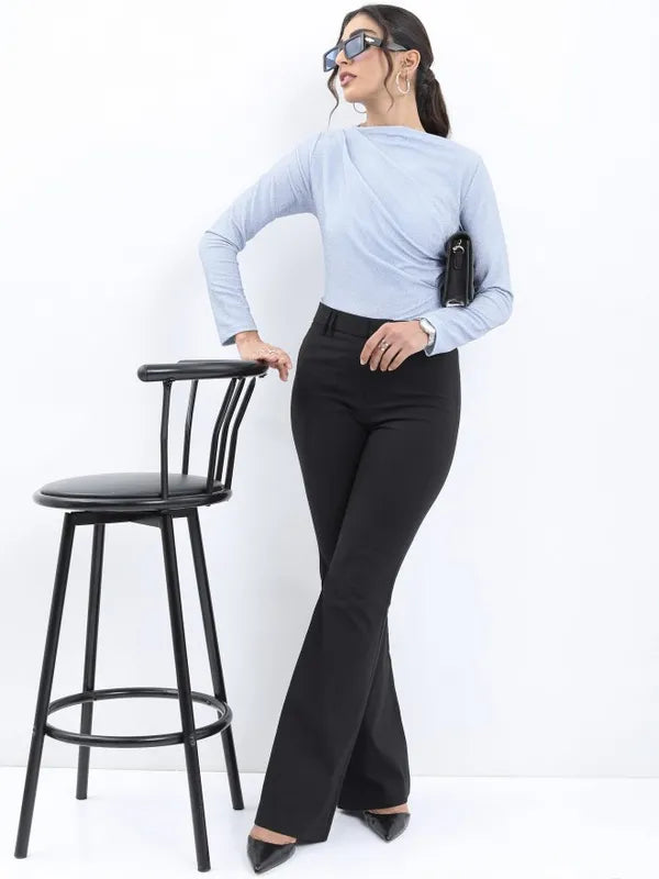 Suburbans Women Blue Solid Regular Tops