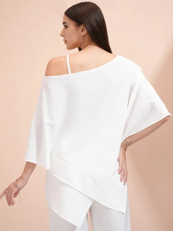 Suburbans  Women White Solid Regular Top