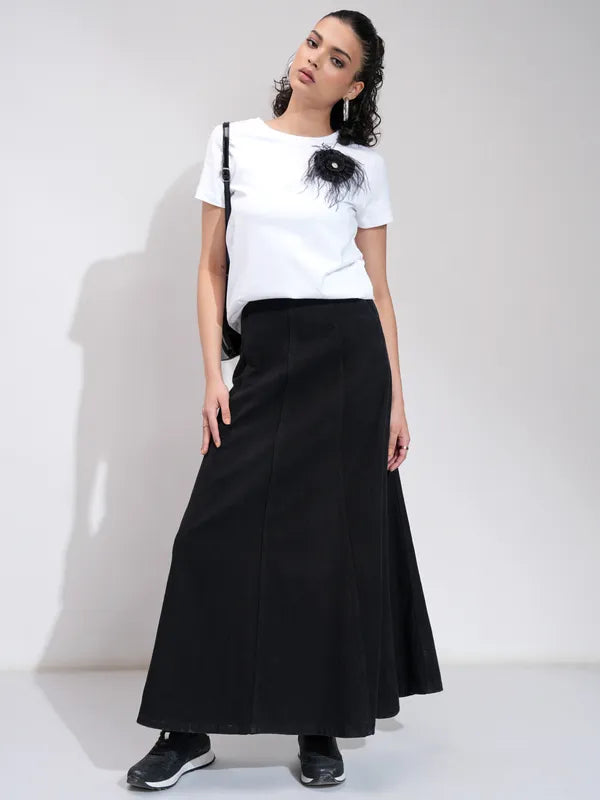 Suburbans Women White Self Design Regular Fit Polo Collar T-Shirt