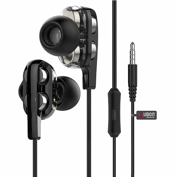 UBON UB-735 3.5mm Dual Driver in-Ear Wired Earphone with Mic