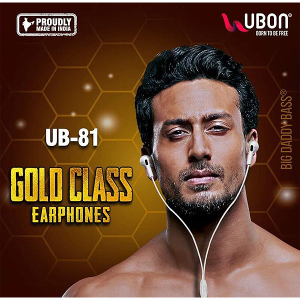 Ubon UB-81 Universal Earphone With Super Extra Bass Wired Headset (White, In the Ear)