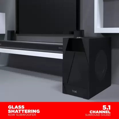 Seald Pack) boAt Aavante Bar 3150D 260 W Bluetooth Soundbar (Premium Black, 5.1 Channel)
