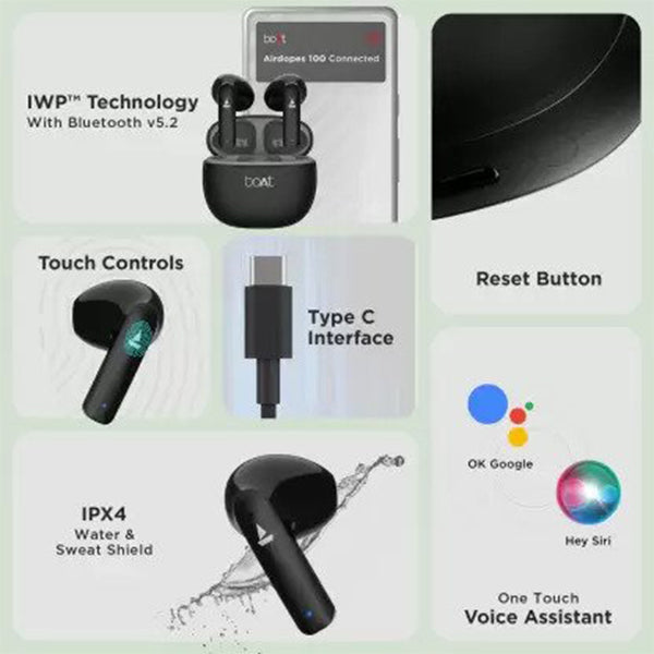 boAt Airdopes 100 True Wireless Earbuds With Ultra Low Latency