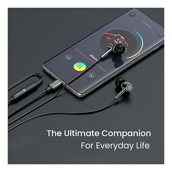 Portronics Conch Tune C in Ear Type C Wired Earphones with Mic