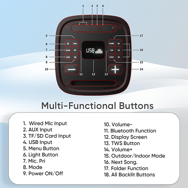 iGear X-Bass 100 Portable Bluetooth Party Speaker